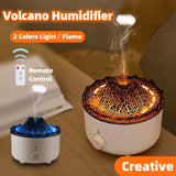 Volcano Humidifier with Flame Aroma Diffuser