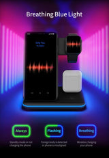 3 In 1 Wireless Charger Stand Fast Charging Dock