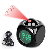 LED Projection Alarm Clock with Digital Display
